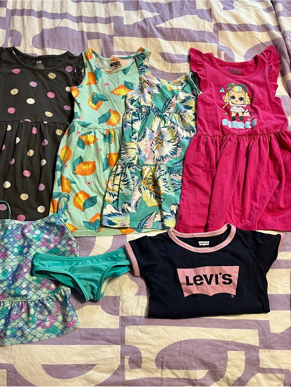Multiple Girls Dress Lot - Pink, Teal, Black, Mint, Navy